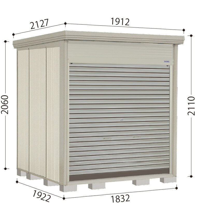Rakuten - タクボ物置 NDE-1819H　Mr.ストックマンダンディ　巻き上げシャッター扉タイプ 一般型/標準屋根 屋外 収納 物置 【送料無料】