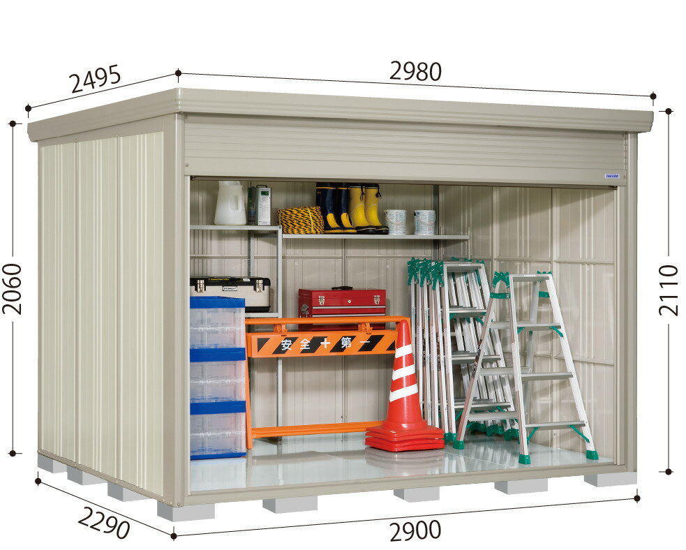 Rakuten - タクボ物置 NDE-2922H　Mr.ストックマンダンディ　巻き上げシャッター扉タイプ 一般型/標準屋根 屋外 収納 物置 【送料無料】