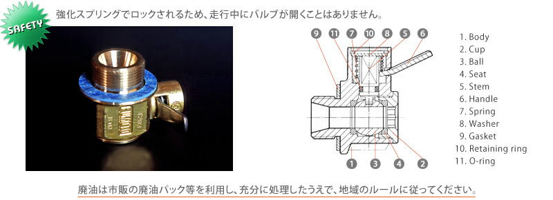 麓技研 オイルコックチェンジャー [いすゞ・U...の紹介画像2