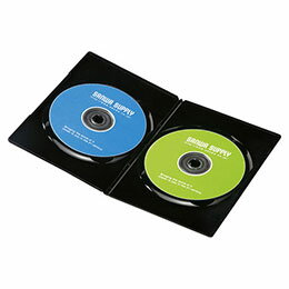 ☆サンワサプライ スリムDVDトールケース(2枚収納・10枚セット・ブラック) DVD-TU2-10BKN
