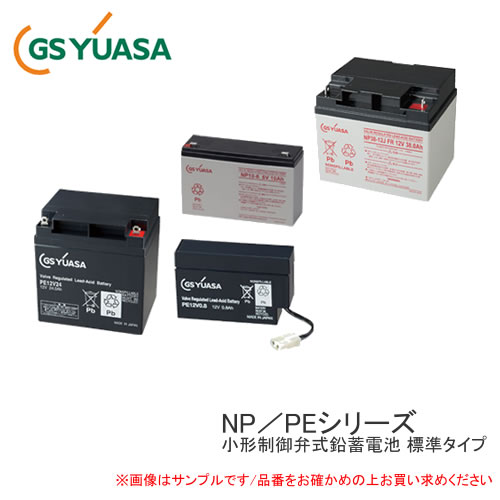 GS YUASA 産業用鉛蓄電池 NP3-6 小型制御弁式鉛蓄電池 標準タイプ NPシリーズ 防災防犯システム エレベーター 電話交換機 非常表示灯 など