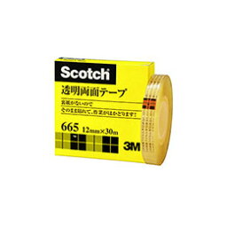 ☆3M Scotch スコッチ 透明両面テープ 12mm×30m 3M-665-1-12