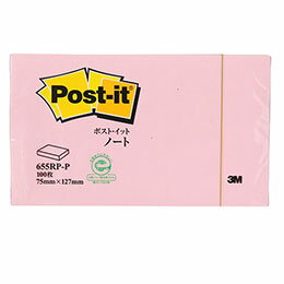 ☆【10個セット】 3M Post-it ポストイット 再生紙 ノート ピンク 3M-655RP-PX10