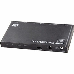 ☆ラトックシステム 4K60Hz/ダウンスケール対応 外部音声出力付 HDMI分配器(1入力2出力) RS-HDSP2PA-4K