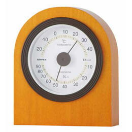 ☆EMPEX 温度・湿度計 ベルモント 温度・湿度計 置用 TM-682 メープル
