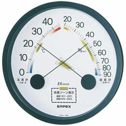 ☆EMPEX 温度・湿度計 エスパス 温度・湿度計 壁掛用 TM-2332 ブラック