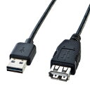 USBAコネクタの向きを気にせず挿せる、USB延長ケーブル1m黒