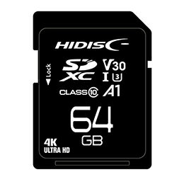 超高速SDXCカード 64GB CLASS10 UHS-I Speed class3, A1対応
