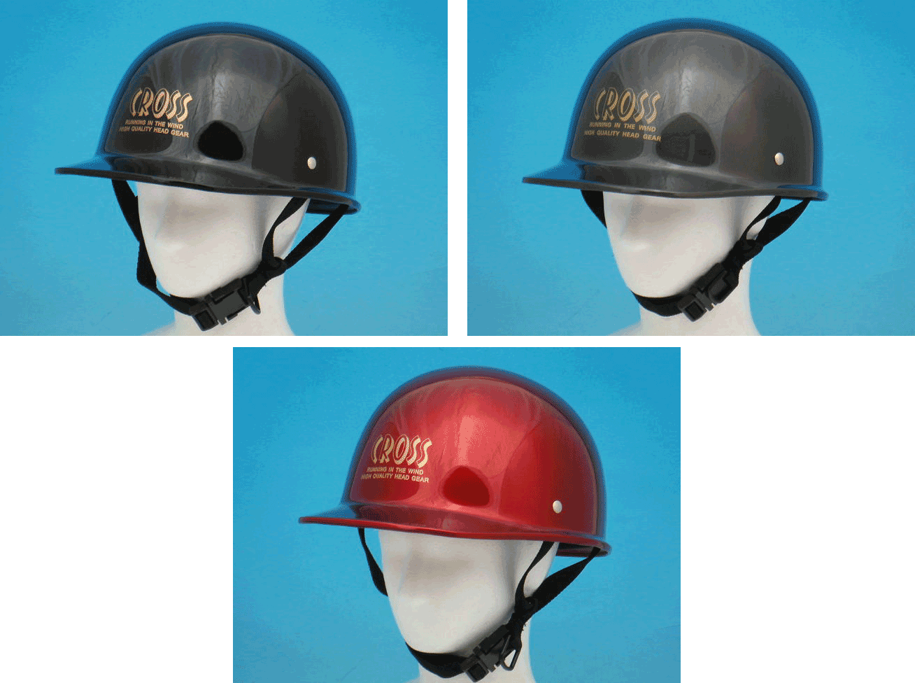 LEAD リード工業 ハーフヘルメット CR680 カラー ブラック　【NFR店】