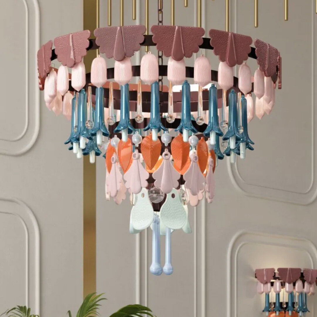 ����������Ź��LLADRO �����ǥꥢ �ڥ����ȥ��� �ڥ����ȥ饤�� �饤�� ���� ���� ���ɥ� ���� �ǥ����ʡ����ȶ� �ǥ����ʡ��� Seasons Chandelier 7 FALL