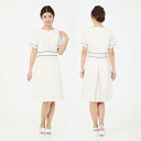 【最大300円クーポン】CML ワンピース LDL-1408 クリーム (S〜2L) 《高品質 サロン ウェア 制服》