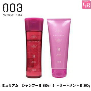 【最大300円クーポン】【3,980円〜送料無料】ナンバースリー ミュリアム シャンプーB 250ml & トリートメントB 200g セット《ナンバースリー シャンプー トリートメント 美容室専売 美容院 サロン専売品 salon shampoo treatment set ヘアケア》