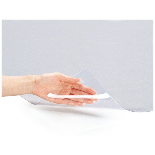 厚みを抑えることで、高いコストパフォーマンスを実現。 ●外形寸法（縦）[mm]：690 ●外形寸法（横）[mm]：1390 ●材質：マット＝軟質ポリ塩化ビニル（PVC）1.2 mm厚 ●下敷なし