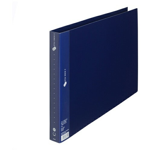 プラス リングファイル 2穴 スーパーエコノミー A3-E ネイビー 84-601