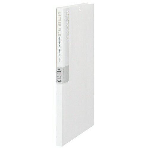 プラス PPレターファイル A4縦 2穴 背幅17mm デジャヴ 89-927 ピュアホワイト