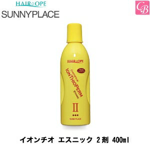 【最大300円クーポン】【3,980円〜送料無料】サニープレイス イオンチオ エスニック 2剤 400ml《美容室 髪 パーマ液 パーマ剤 サロン専売品 salon perm》