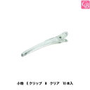 【最大300円クーポン】美容雑貨3 小物 Eクリップ M クリア 10本入《美容室 美容院 サロン 美容師 道具 髪 クリップ 業務用 ヘアクリップ》