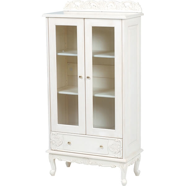 【最大3,000円OFFクーポン有！PT3倍！スーパーSALE】送料無料 ガラスキャビネット アンティーク調 猫脚..