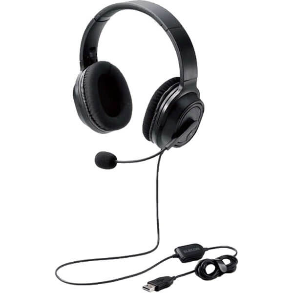エレコム オーバーヘッド 両耳 USB 40mmドライバ HS-HP30U | HSHP30U AV