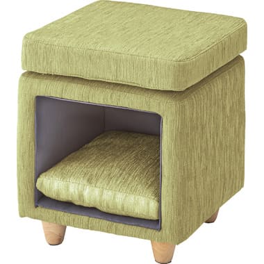 【最大3,000円OFFクーポン有！PT3倍！スーパーSALE】ペットスツール ベージュ グリーン 緑 緑色 完成品..