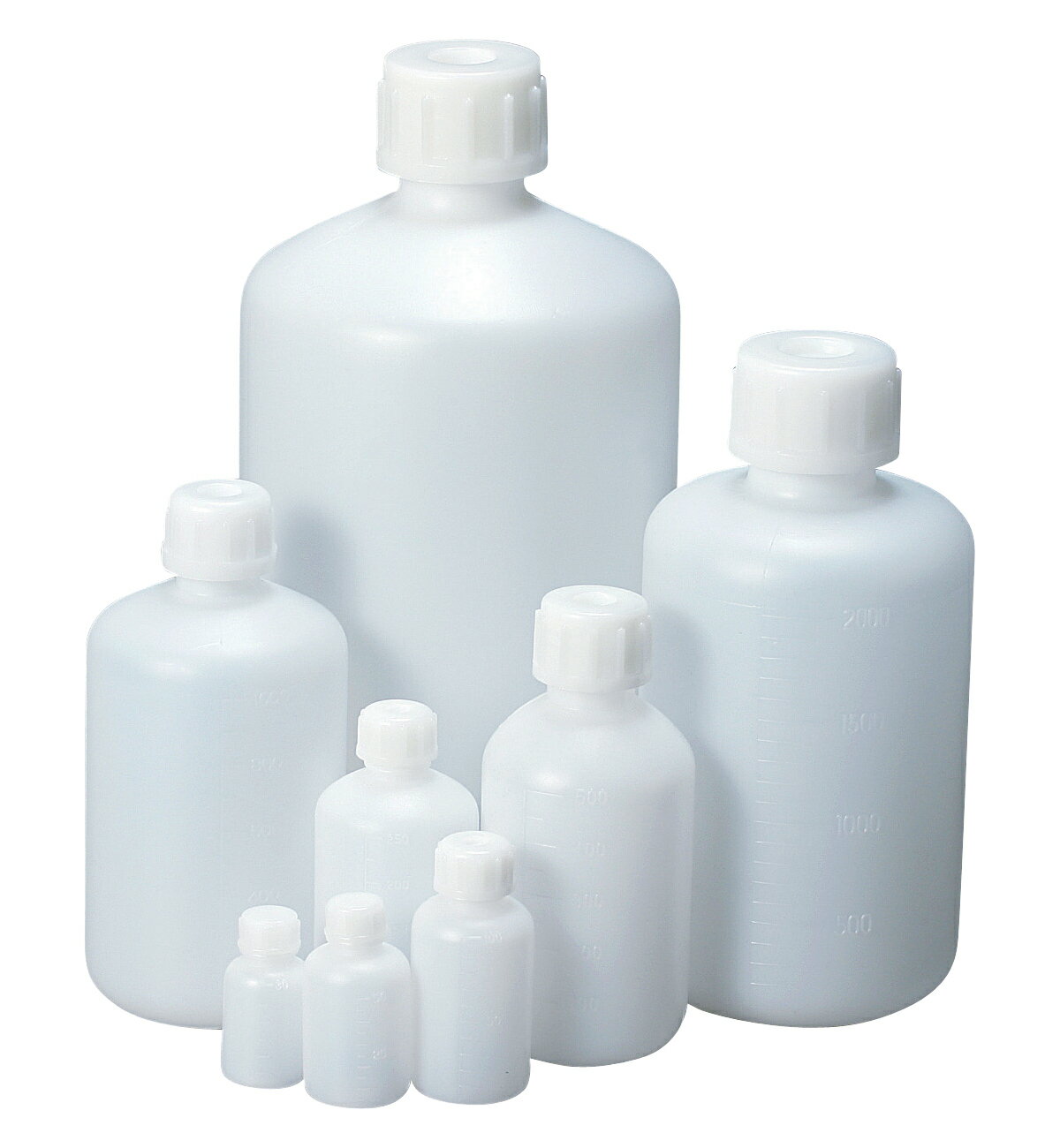 ポリ細口ビン（中栓付） 2L BT-2000 新潟精機/SK