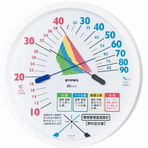 環境管理温・湿度計「熱中症注意」TM-2485 エンペックス