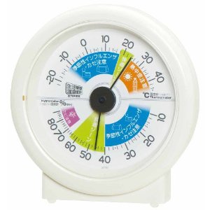 生活管理温湿度計 オフホワイト TM-2870 エンペックス