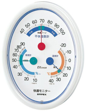 温湿度計 エンペックス アナログ 日本製 快適計 壁掛け 快適モニター（温度・湿度・不快指数計） CM-6301