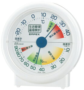 温湿度計 エンペックス アナログ 日本製 食中毒注意 置き型 生活管理温・湿度計 TM-2401