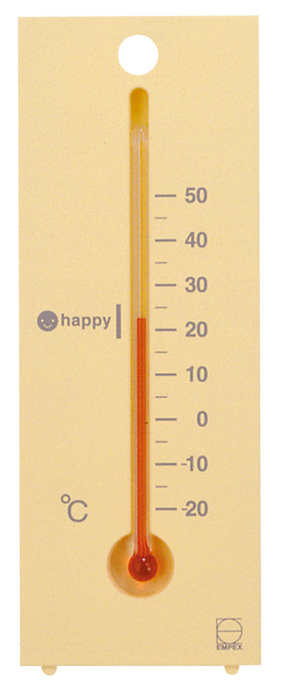 温度計 バスルーム 洗面所 日本製 壁掛け 置き型 エンペックス リビ温度計 ベージュ LV-4704