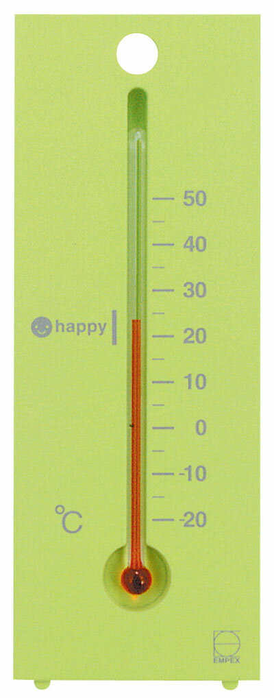 温度計 バスルーム 洗面所 日本製 壁掛け 置き型 エンペックス リビ温度計 グリーン LV-4703