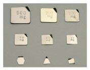 ステンレス基準分銅型 板状分銅（F2級（1級）適合） 5mg　F2PSB-5M 新光電子