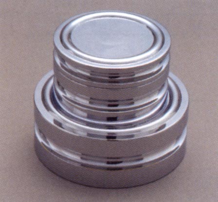 黄銅クロムメッキ 円盤分銅（M2級（3級）適合） 5kg　M2DB-5K 新光電子