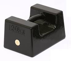 【送料無料】大和製衡/YAMATO 枕型分銅 鋳鉄製 検定品 20kg