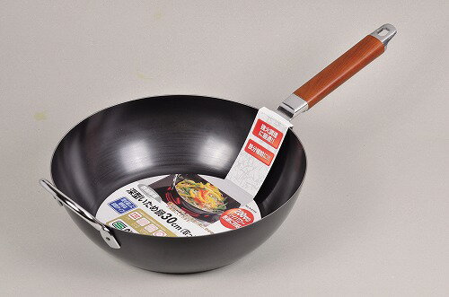 【最大7%OFFクーポン】ブラゾン 200V対応 鉄製厚板深型いため鍋 30cm(取っ手付) H-8154 パール金属