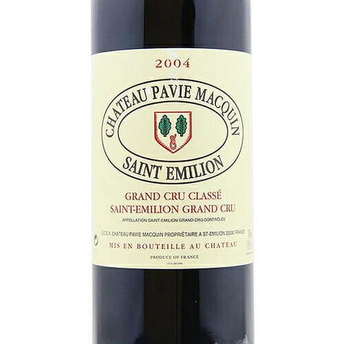 シャトー パヴィ マカン 2004 Chateau Pavie Macquin 赤ワイン フランス ボルドー 《16,500円以上で送料無料》 co2s-10012749 ココス ワイン アンド ウイスキー サンプル画像2