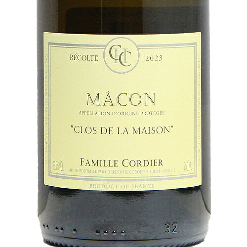 《2.2万円以上で送料無料》 マコン クロ ド ラ メゾン 2024 ファミーユ コルディエ Macon Clos de la Maison Famille Cordier 白ワイン フランス ブルゴーニュ co2s-10014482 ココス ワイン アンド ウイスキー サンプル画像2