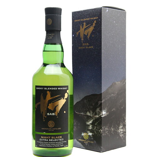 ブレンデッドウィスキー サブ ナイトブラック 700ml 46.00% 三郎丸蒸溜所 Blended SAB NIGHT BLACK 正..