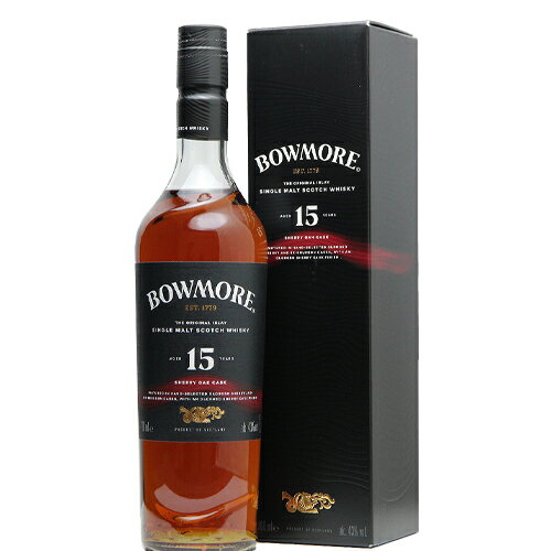 ボウモア シェリー 15年 700ml 43% ボウモア蒸留所 Bowmore Sherry Cask 15 Years Old アイラモルト 正規品 シングルモルト スコッチ ウイスキー