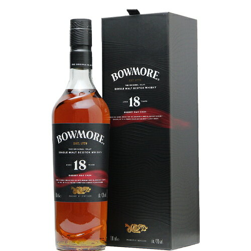 ボウモア シェリー 18年 700ml 43% ボウモア蒸留所 Bowmore Sherry Cask 18 Years Old アイラモルト 正規品 シングルモルト スコッチ ウイスキー