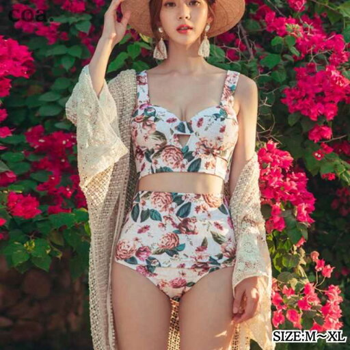水着 ビキニ タンキニ セパレート レディース ハイウエスト 花柄 2点セット 上下セット セクシー 可愛い お洒落 大人 エレガント 水着 ビキニ タンキニ セパレート レディース ハイウエスト 花柄 2点セット 上下セット セクシー 可愛い お洒落 大人 エレガント