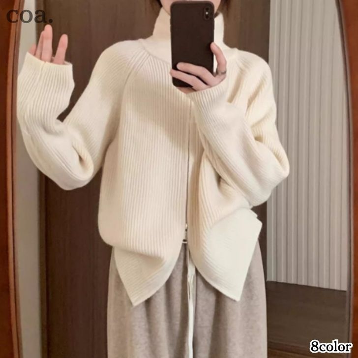 ニットセーターカーディガンコート羽...