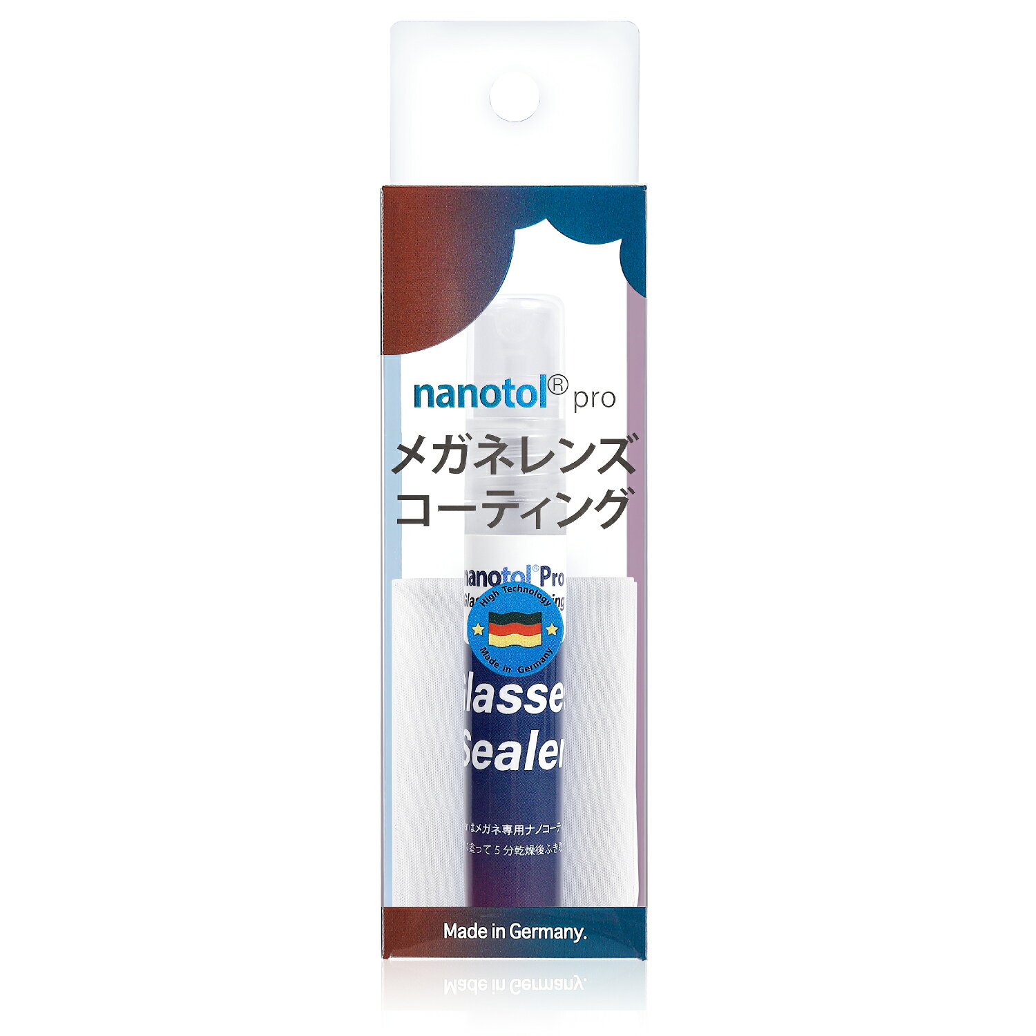 メガネコーティング剤 メガネクリーナー プロ仕様ナノ被膜で傷・汚れを長期防止 撥水 サングラス対応 メガネ拭き付nanotol Pro