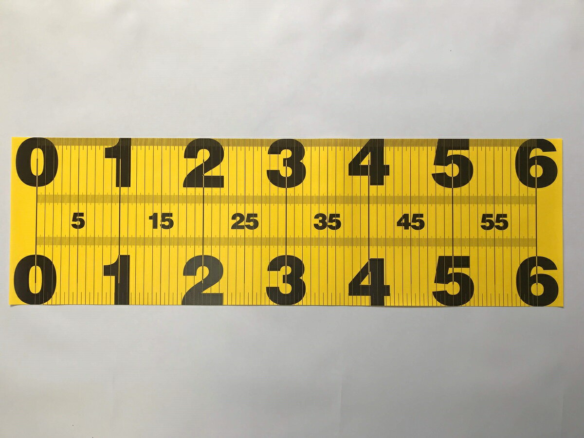 魚 メジャー シート テント地で丈夫。 コンパクト! 釣り 600mm×200mm 黄×黒 ワイドメジャー