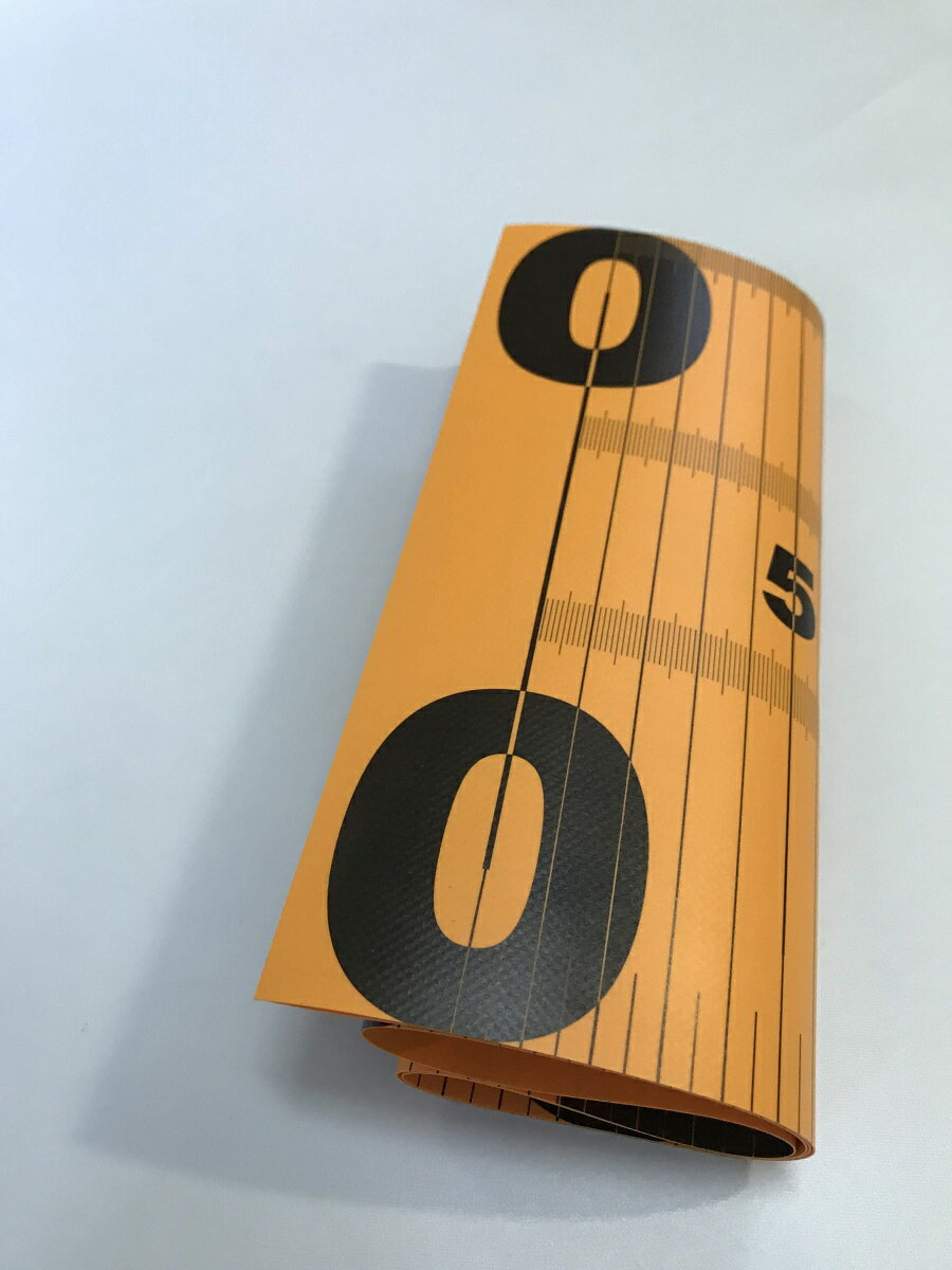 魚 メジャー シート テント地で丈夫。 コンパクト！ 釣り 600mm×200mm オレンジ×黒　ワイドメジャー通販格安セール情報　楽天　通販