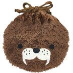 セイウチ 巾着 きんちゃく 小物入れ ぬいぐるみ 動物 アニマル プレゼント プチギフト お誕生日 おでかけ 水族館 ぬい撮り おうち水族館 サンレモンウイングリトルマリン