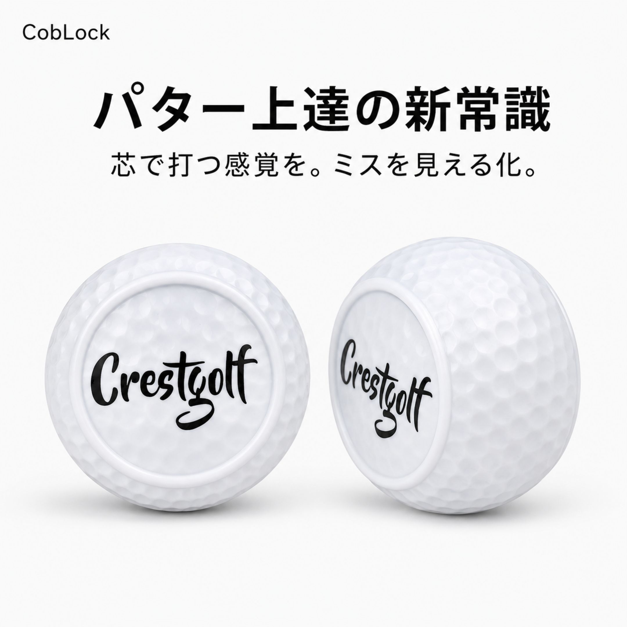 Rakuten - パター練習 ボール パター練習器具 2個セット ゴルフ 練習器具 パッティング 練習 ボール スクエアインパクト 芯で打つ感覚 自宅 室内 練習グリーン パターマット ゴルフ用品 CobLock