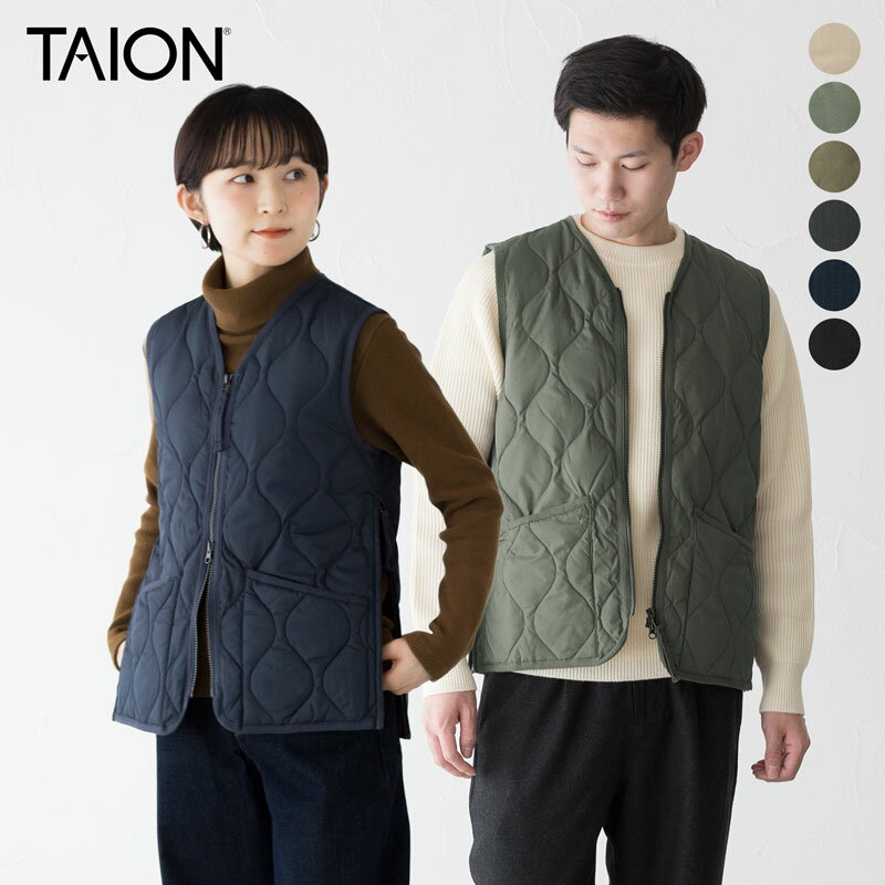 タイオンミリタリーVネックジップダ...