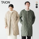 タイオン ミリタリー クルーネック ダウンコート TAION-104BML-1LONG/TAION-W104BML-1-LONG メンズ レディース