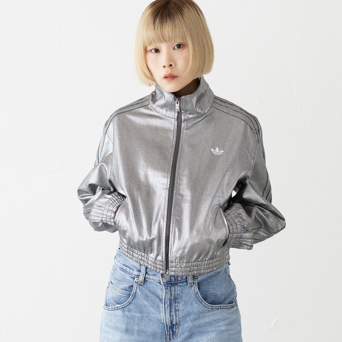 楽天市場】アディダス adidas トラックジャケット（カラーシルバー）の通販